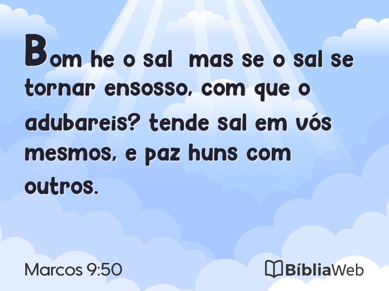 Marcos 9:50 em imagem para compartilhar
