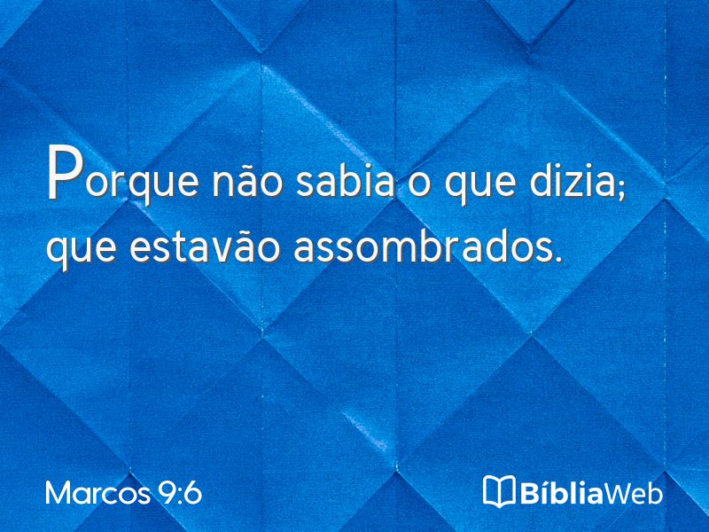 Marcos 9:6 em imagem para compartilhar
