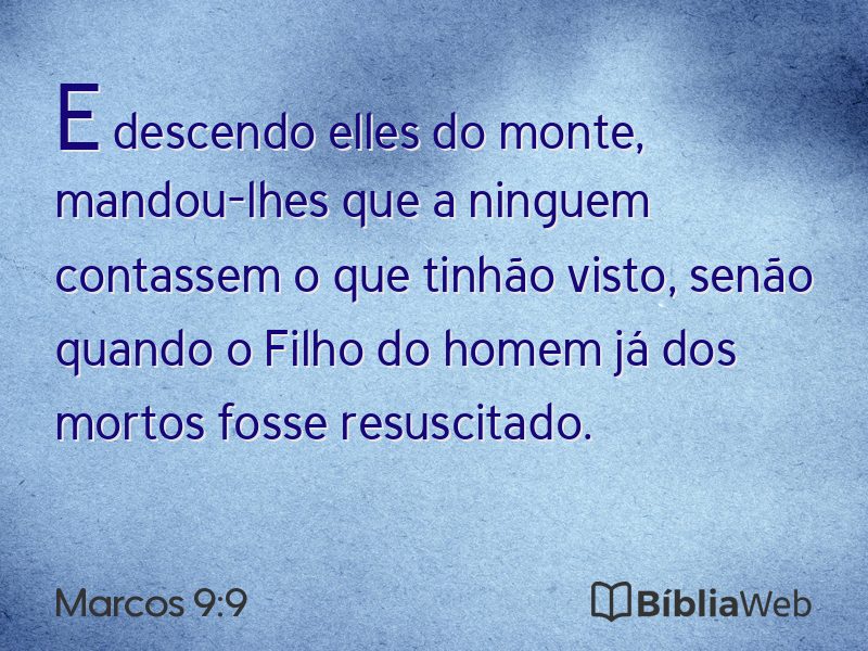 Marcos 9:9 em imagem para compartilhar