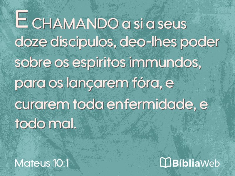 Mateus 10:1 em imagem para compartilhar