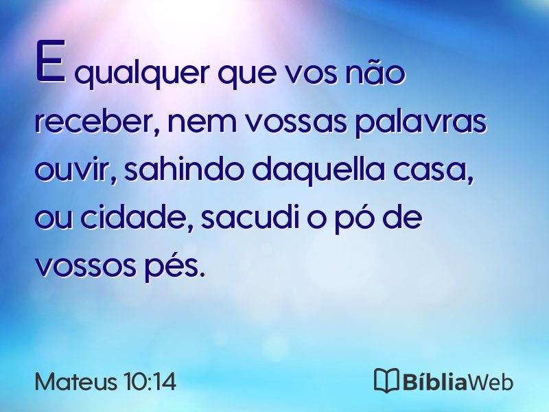 Mateus 10:14 em imagem para compartilhar
