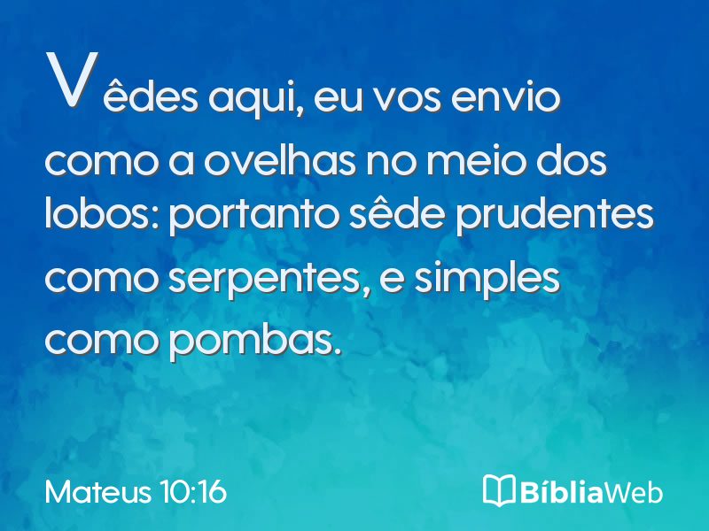 Mateus 10:16 em imagem para compartilhar