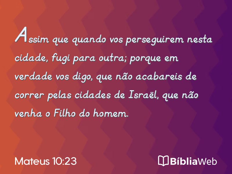 Mateus 10:23 em imagem para compartilhar