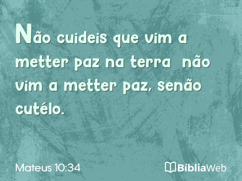 Mateus 10:34 em imagem para compartilhar