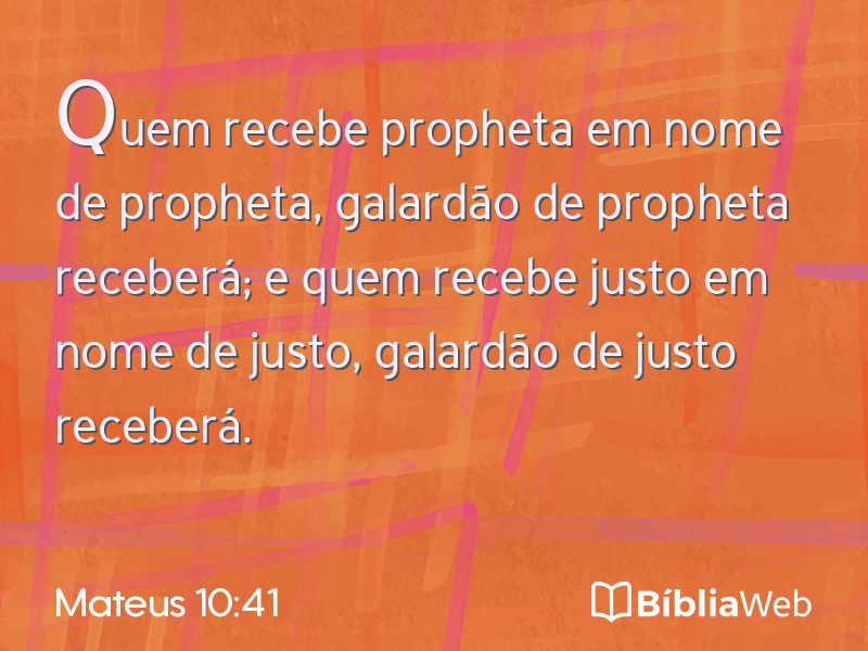 Mateus 10:41 em imagem para compartilhar