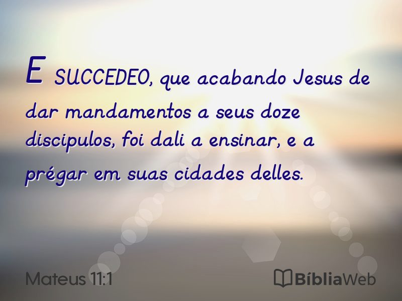 Mateus 11:1 em imagem para compartilhar