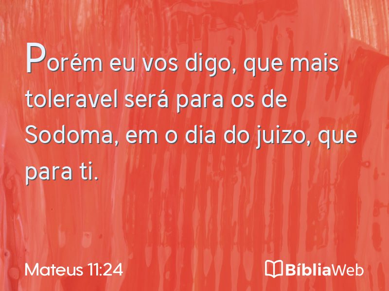 Mateus 11:24 em imagem para compartilhar