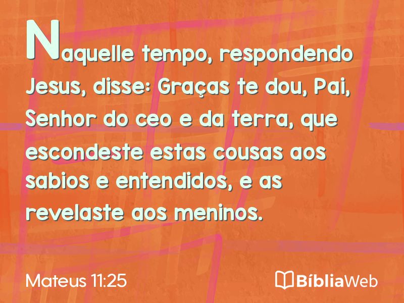 Mateus 11:25 em imagem para compartilhar