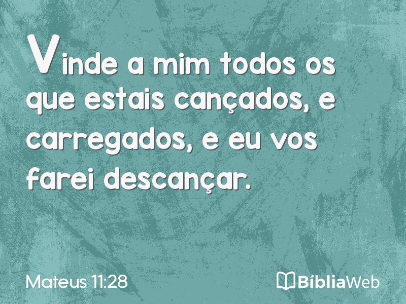 Mateus 11:28 em imagem para compartilhar
