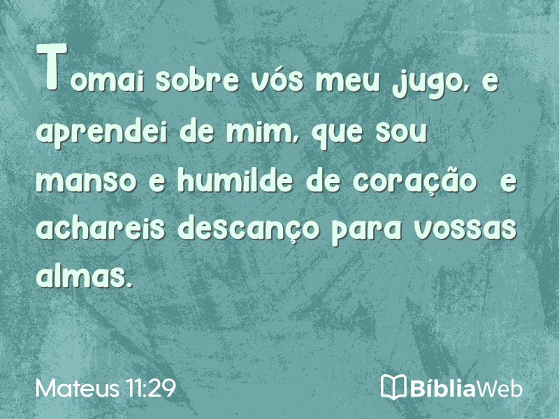 Mateus 11:29 em imagem para compartilhar