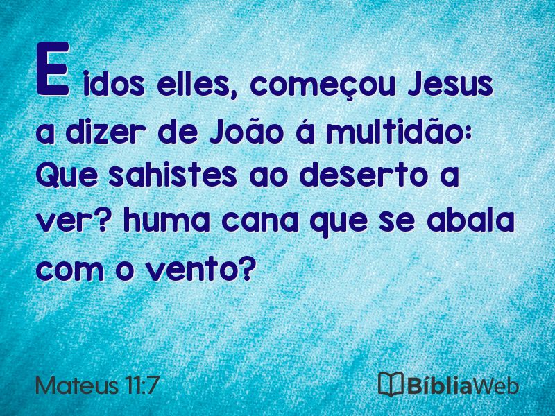 Mateus 11:7 em imagem para compartilhar