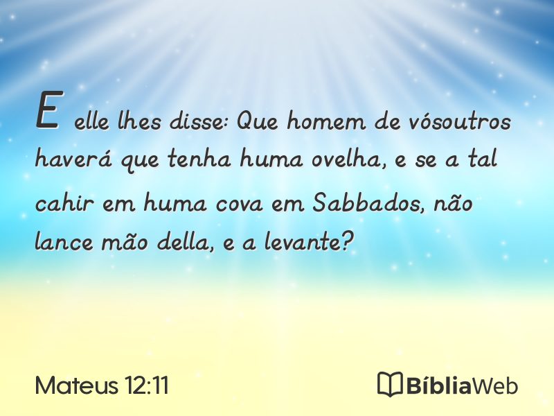 Mateus 12:11 em imagem para compartilhar