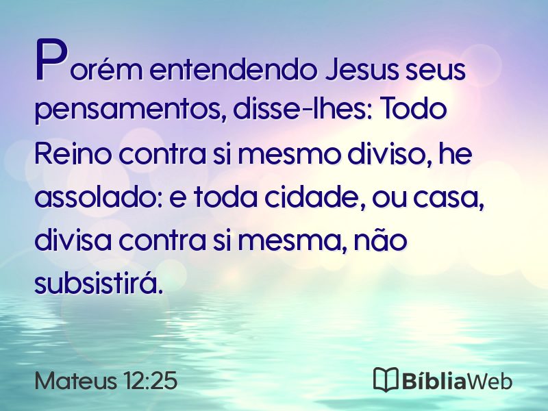 Mateus 12:25 em imagem para compartilhar