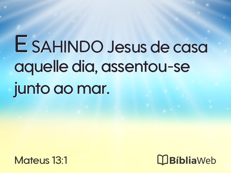 Mateus 13:1 em imagem para compartilhar