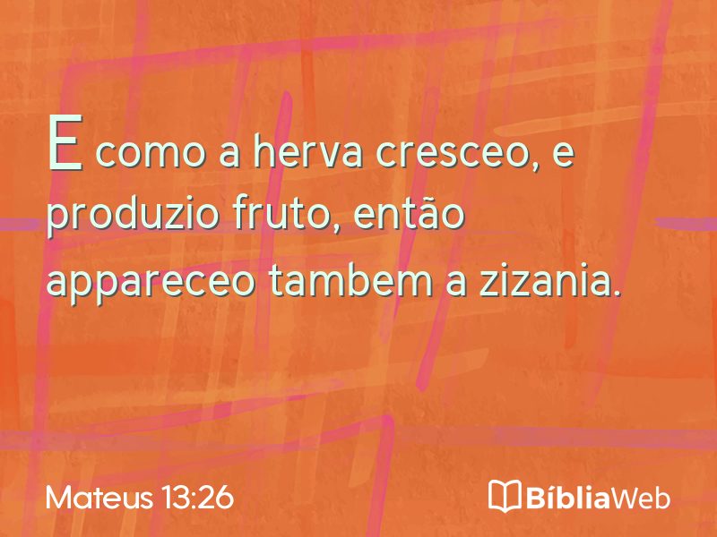 Mateus 13:26 em imagem para compartilhar