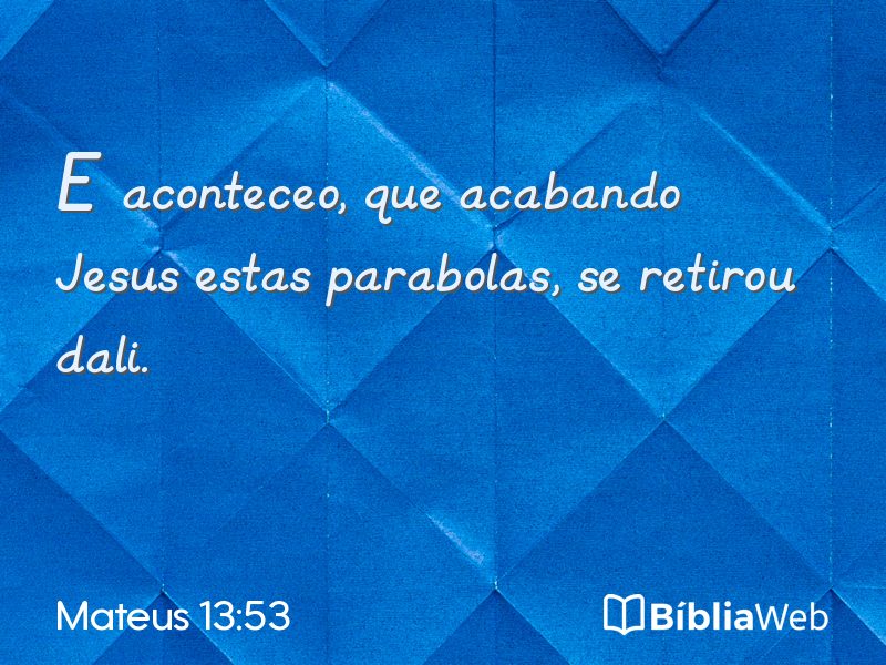 Mateus 13:53 em imagem para compartilhar