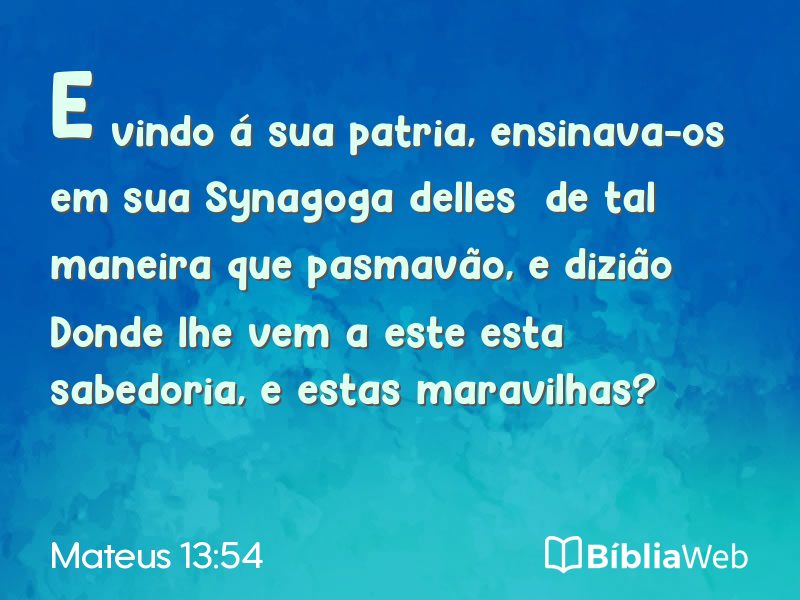 Mateus 13:54 em imagem para compartilhar
