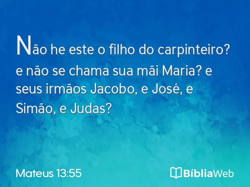 Mateus 13:55 em imagem para compartilhar