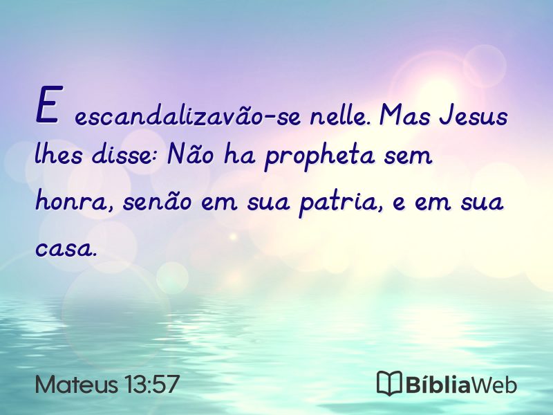 Mateus 13:57 em imagem para compartilhar