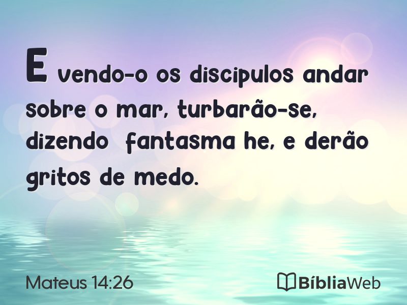 Mateus 14:26 em imagem para compartilhar