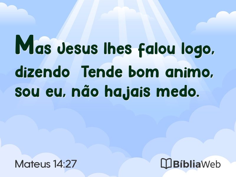 Mateus 14:27 em imagem para compartilhar