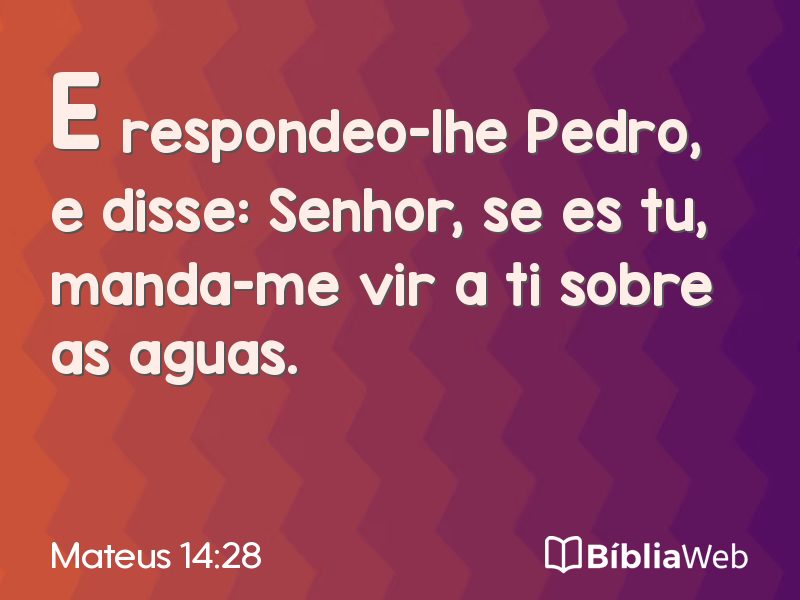 Mateus 14:28 em imagem para compartilhar