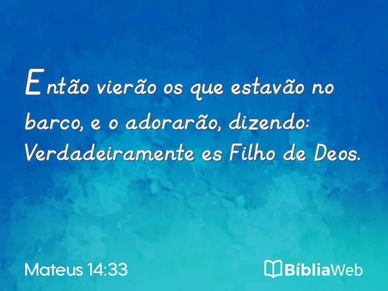 Mateus 14:33 em imagem para compartilhar