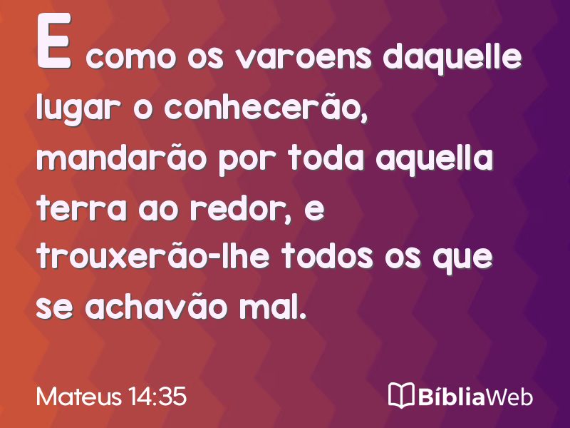 Mateus 14:35 em imagem para compartilhar