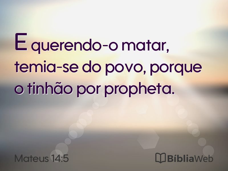 Mateus 14:5 em imagem para compartilhar
