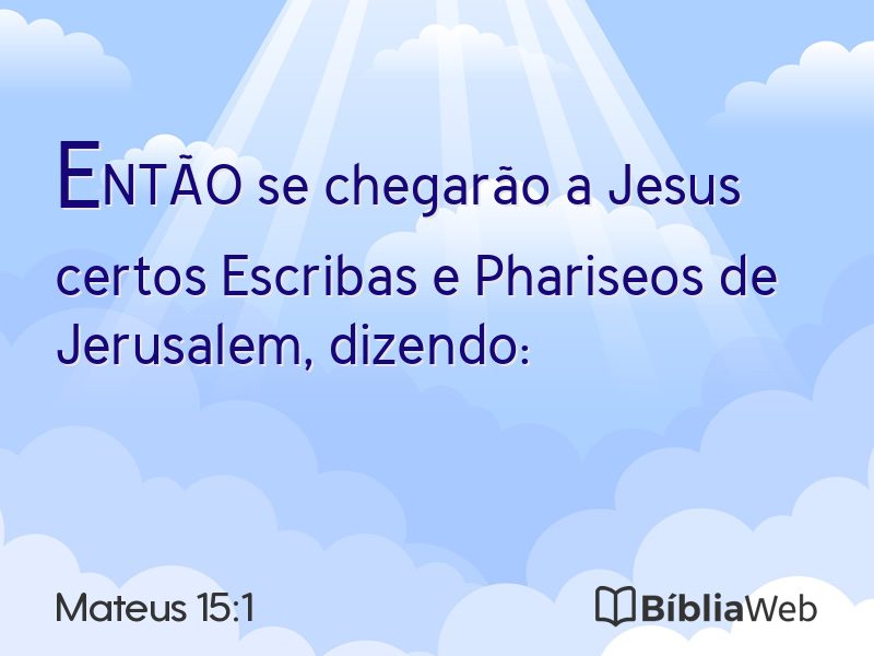 Mateus 15:1 em imagem para compartilhar