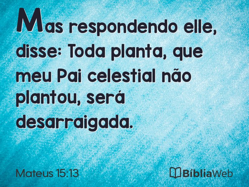 Mateus 15:13 em imagem para compartilhar