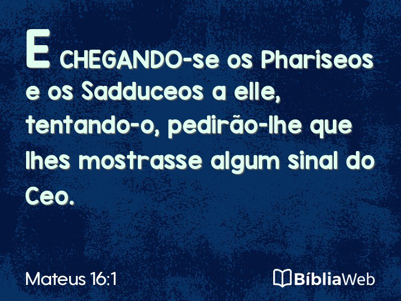 Mateus 16:1 em imagem para compartilhar