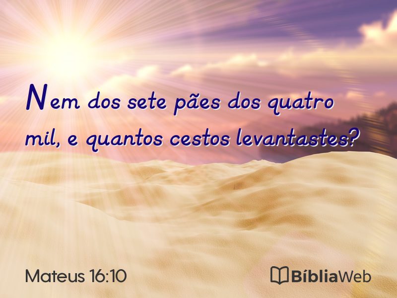 Mateus 16:10 em imagem para compartilhar