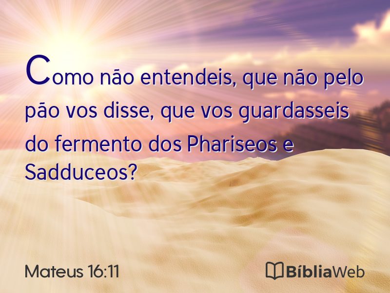 Mateus 16:11 em imagem para compartilhar