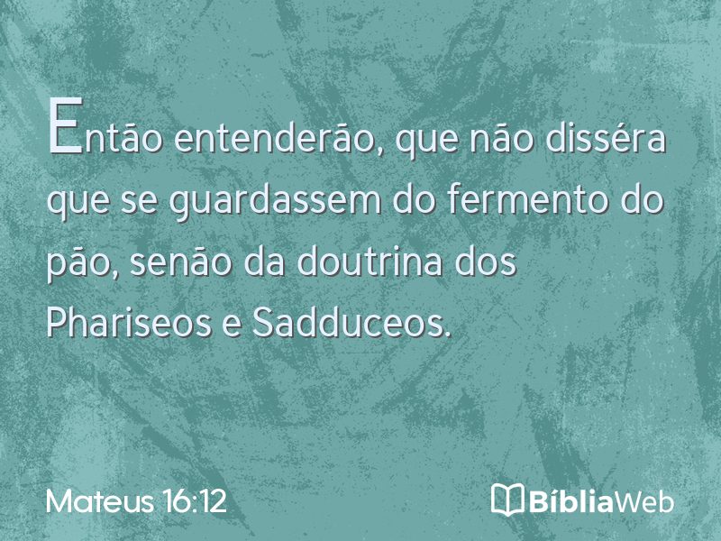 Mateus 16:12 em imagem para compartilhar
