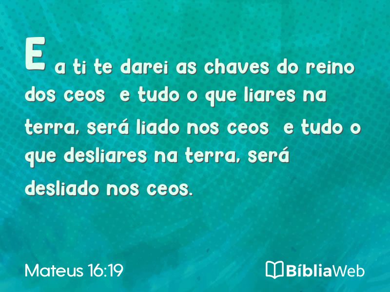 Mateus 16:19 em imagem para compartilhar