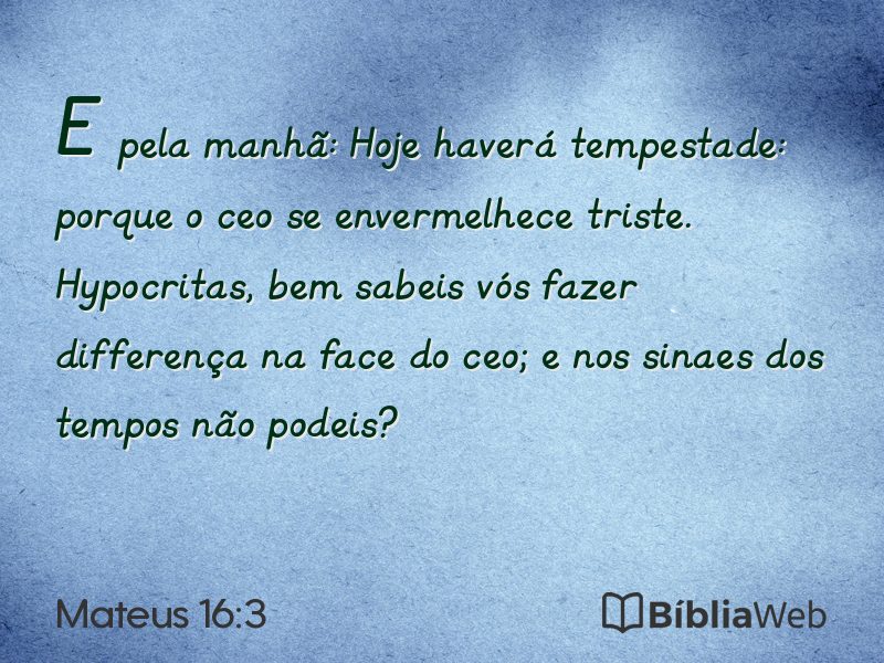 Mateus 16:3 em imagem para compartilhar