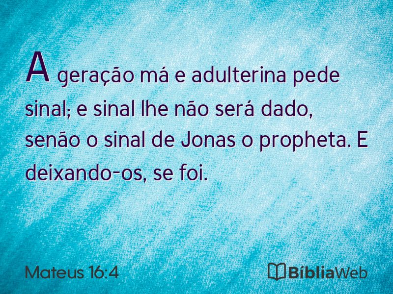 Mateus 16:4 em imagem para compartilhar