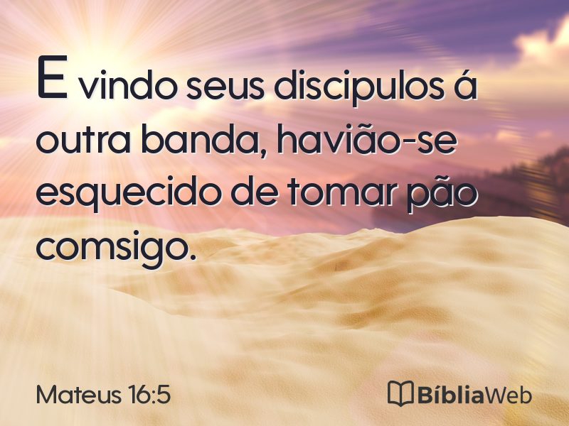 Mateus 16:5 em imagem para compartilhar