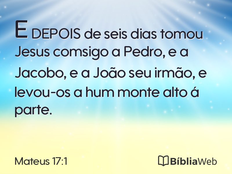 Mateus 17:1 em imagem para compartilhar
