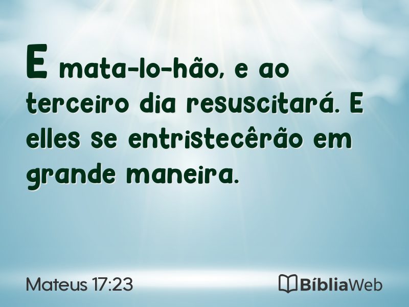 Mateus 17:23 em imagem para compartilhar