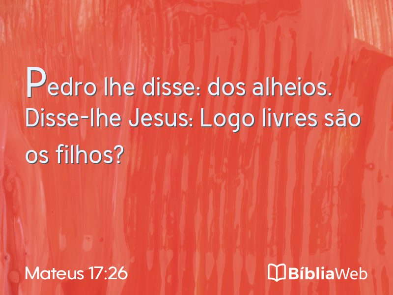 Mateus 17:26 em imagem para compartilhar
