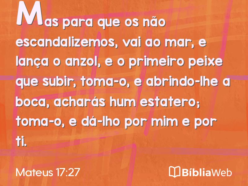 Mateus 17:27 em imagem para compartilhar