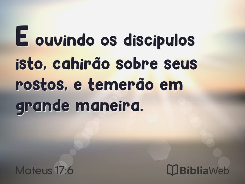 Mateus 17:6 em imagem para compartilhar