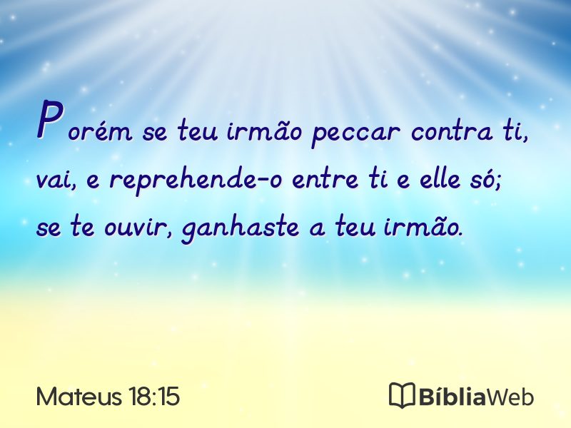 Mateus 18:15 em imagem para compartilhar