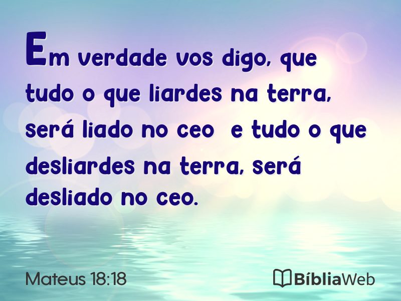 Mateus 18:18 em imagem para compartilhar