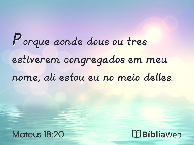 Mateus 18:20 em imagem para compartilhar