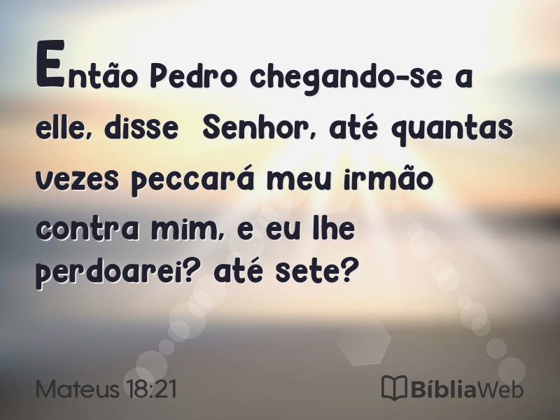 Mateus 18:21 em imagem para compartilhar
