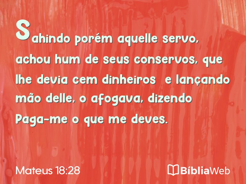 Mateus 18:28 em imagem para compartilhar
