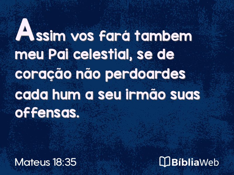 Mateus 18:35 em imagem para compartilhar